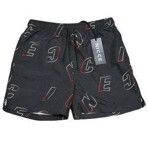 Nicce Surface All Over Print Swim Shorts